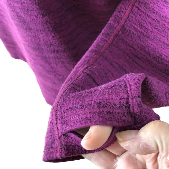 Kirkland Signature Sweatshirt Women M Purple Heather ThumbHoles Long Sleeves - Picture 3 of 9